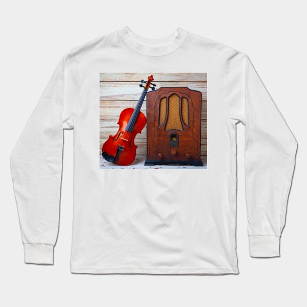 Violin And RCA Raido Long Sleeve T-Shirt by photogarry